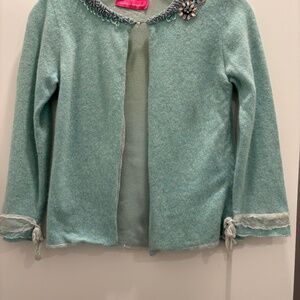POOKIE & SEBASTION Sea Foam Shrug; Size: XS